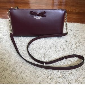 NWT Kate Spade maroon cross-body purse